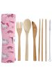 Set di posate Puckator in 100% Bamboo naturale in vari colori