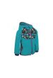 Giacca per bambini in softshell Unuo- Turchese con cagnolini senza rivestimento in pile