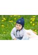 Cappellino per bambini Pickapooh in cotone e  lana - Zoe blu