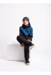 Giacca da bambino  in softshell Unuo- Nero e Cobalto