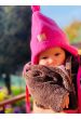 Cappellino per bambini Pickapooh in lana biologica Rosa