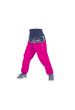  Pantalone da bambino in softshell impermabile Unuo- Fucsia con fiorellini