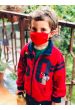 Mascherine lavabili per bambini in vari colori, 100% cotone   2-6 anni, elastico dietro la testa
