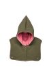 Cappuccio e scaldacollo Liliputi Olive-pink