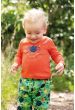 Maglietta per bambini in cotone biologico Frugi – Adventure Tiger Orange/Spider