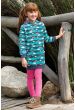 Vestito da bambina con cappuccio Frugi – Harriet Hoody Dress Above the Clouds 