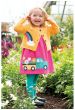 Vestito da bambina Frugi - Flamingo/Flower Truck