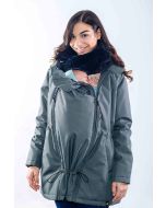 Giacca maternità e per portare Wombat Wallaby 2.0 - grigia con interno nero 4 in 1