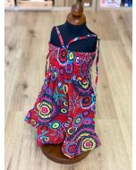 Gonnavestito indiana per bimba- Colore Red Circles