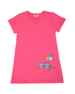 Organickid - Vestito gufo rosa 1 anno
