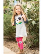 Vestito da bambina reversibile Frugi – Floral Panda